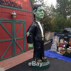 Life Sized Halloween 9 Foot Tall Motorized Frankenstein Statue Display Prop