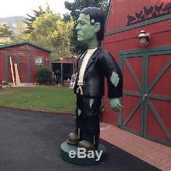 Life Sized Halloween 9 Foot Tall Motorized Frankenstein Statue Display Prop