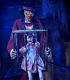 Lifesize Animated Rotten Ringmaster Clown Caged Kid Halloween Prop Haunted Scary