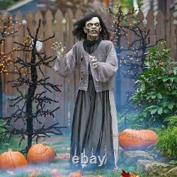 LifeSize Walking Dead Animated Zombie Female RARE Halloween Moans See Video