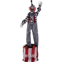 Lifesize 71 Halloween animatronic Creepy Talking Circus Clown Prop