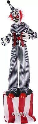 Lifesize 71 Halloween animatronic Creepy Talking Circus Clown Prop