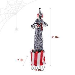 Lifesize 71 Halloween animatronic Creepy Talking Circus Clown Prop