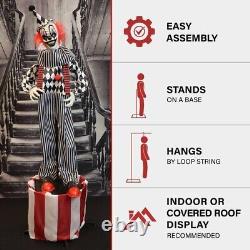 Lifesize 71 Halloween animatronic Creepy Talking Circus Clown Prop