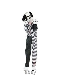 Lifesize 75 Halloween animatronic Creepy Shaking Circus Clown LED Prop