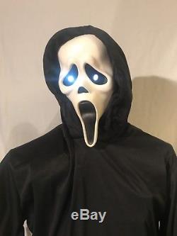 Lifesize Animated Ghostface Scream Halloween Prop Figure Deluxe Animatronic