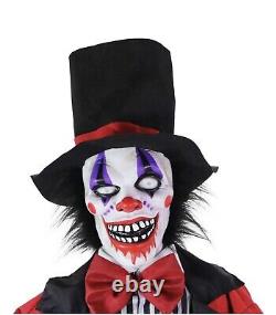 Lifesize Halloween animatronic Creepy Circus Clown With Jack In The Box Clown Prop