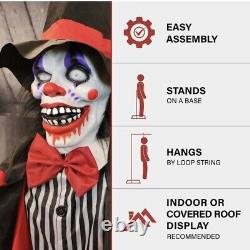 Lifesize Halloween animatronic Creepy Circus Clown With Jack In The Box Clown Prop