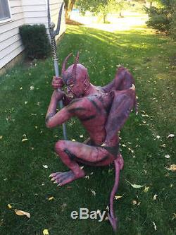 Lifesize Kneeling Crouching Devil Demon Spirit Halloween Prop