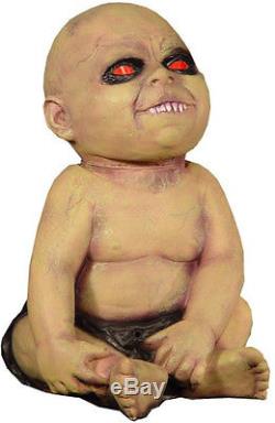 Lifesize Zombie Doll Animated Spinning Head Possessed Baby Halloween Horror Prop