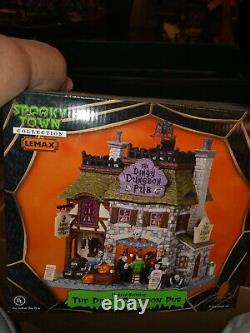 Lot Of 7 Pieces Lemax Spooky Town Halloween Village & Pumpkin Hollow Boxes