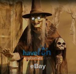 Lunging Haggard Witch Prop Animated Lifesize 6' Halloween Talking Haunted House