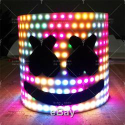 MarshMello DJ Maske Full Head Tiesto LED Helm Party Bar Cosplay Prop Halloween
