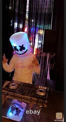 MarshMello Helmet DJ LED Helmet Cosplay Light Up Party Halloween Costume Prop