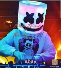 MarshMello Helmet DJ LED Helmet Cosplay Light Up Party Halloween Costume Prop