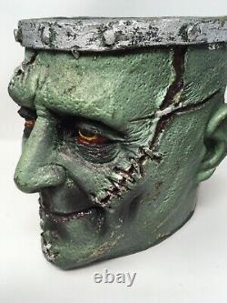 Monster Bowl Prop Head Frankenstein Halloween Candy Dish Zombie Life-Like Scary