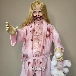 Morbid Industries Animatronic Walking Dead Teddy Bear Girl Working Halloween