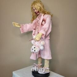 Morbid Industries Animatronic Walking Dead Teddy Bear Girl Working Halloween