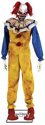 Morris Costumes Twitching Clown Lifesize 6 Ft Evil Scary Animated Prop. MR124395