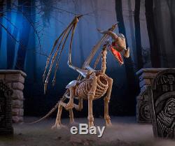 NIB Huge Skeleton Dragon Animated Halloween Prop with Motion Sounds & Lights New