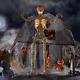 New 12 Foot Giant Inferno Pumpkin Skeleton Lcd Eyes Halloween Home Depot Houston
