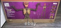 New 12 Foot Giant Inferno Pumpkin Skeleton LCD Eyes Halloween Home Depot Houston