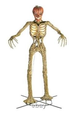 New 12 Foot Giant Inferno Pumpkin Skeleton WithLCD Eyes Halloween PREORDER