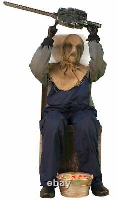 New Freaky Chainsaw Greeter Animated Halloween or Haunted House Prop