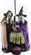 New Halloween 6 Ft Tall Plug-in Light-up With Sound Animated Forest Witches
