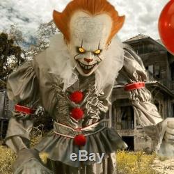 Nib 6 Ft Animated Lifesize Pennywise The Clown From It Halloween Prop Sold Out