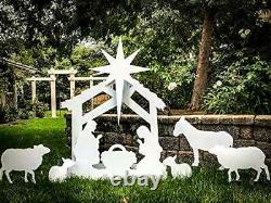 Note Card Cafe Large Outdoor Nativity Scene Yard Display Set Front Lawn Sig
