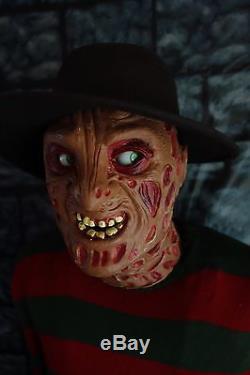 Original Elm Street 6' Freddy Krueger Animated Halloween Lifesize Gemmy Prop