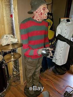 Original Elm Street 6' Freddy Krueger Animated Halloween Lifesize Gemmy Prop