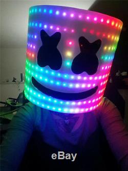 Original MarshMello DJ Mask Tiesto LED Head Helmet Halloween COS Bar Music Props