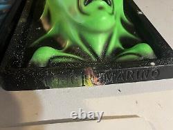 Pair 1990s Marino Werewolf Alien 3D Black Light Illusions Halloween Decor RARE