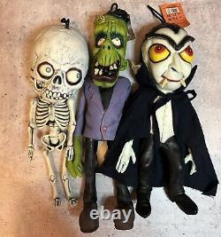 Paper Magic Group Skeleton/Frankenstein/Dracula Hanging Halloween Props