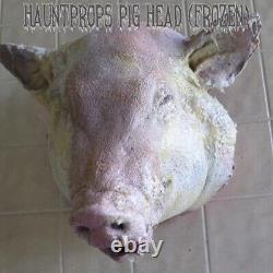 Pig Prop Head Halloween life size haunted attraction horror film prop