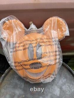 Pottery Barn Disney Mickey Mouse Luminary Pumpkin Lighted Halloween small crack