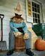 Pre-order 4.5 Ft Animated Sitting Scarecrow Halloween Prop Free Gift