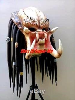 Predator Mask Costume Halloween Full Face Prop Cosplay Adult Latex Alien vs AVP
