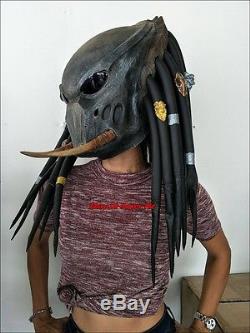 Predator Rubber Latex Mask Halloween AVP Cosplay Costume High Detail Top Quality