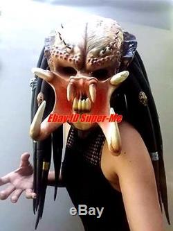 Predator Rubber Latex Mask Halloween AVP Cosplay Costume High Detail Top Quality