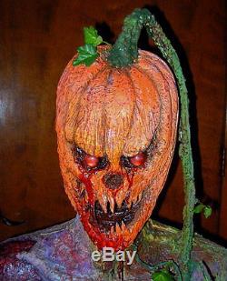 Pumpkinhead 3 Quarter Torso Horiffying Halloween Haunted House Realistic Prop