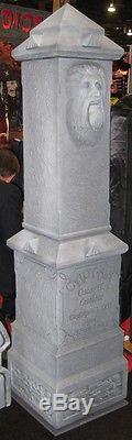 Quaking Tombstone animated life size prop headstone Halloween statue NEW