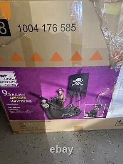 RARE 2019 Home Depot Home Accents 9.5ft Animated LED Pirate Ship