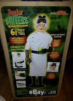 RARE Doctor Shivers Gemmy Life Size Halloween Prop Electronic Moves Scary As Is