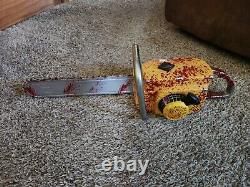RARE GEMMY YELLOW LEATHERFACE BLOODY CHAINSAW 29 with SOUND