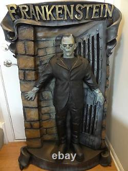 RARE Life Size Boris Karloff Frankenstein Doorway Spencer Display Halloween Prop