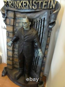 RARE Life Size Boris Karloff Frankenstein Doorway Spencer Display Halloween Prop