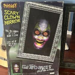 RARE! Spirit Halloween Scary Clown Mirror! Tested Works! Discontinued